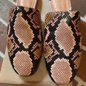 Madewell Snake Embossed Leather Mule 8